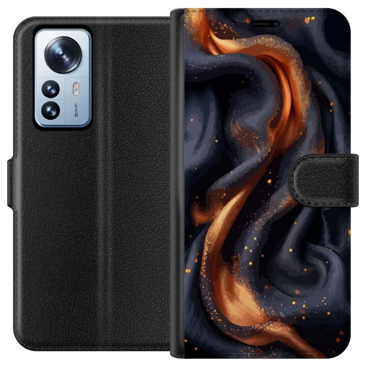 Wallet case for Xiaomi 12 Pro with Fiery silk design in the group SMARTPHONE & TABLETS / Phone cases / Xiaomi at TP E-commerce Nordic AB (A63900)