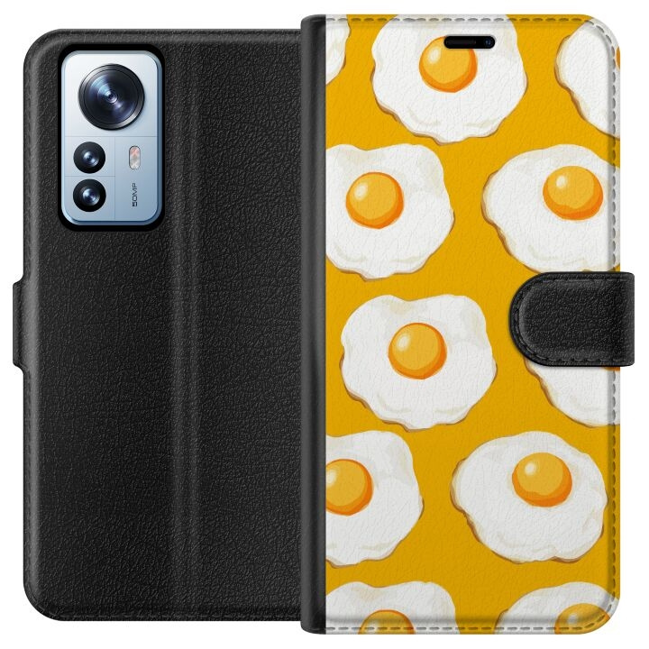 Wallet case for Xiaomi 12 Pro with Fried egg design in the group SMARTPHONE & TABLETS / Phone cases / Xiaomi at TP E-commerce Nordic AB (A63901)