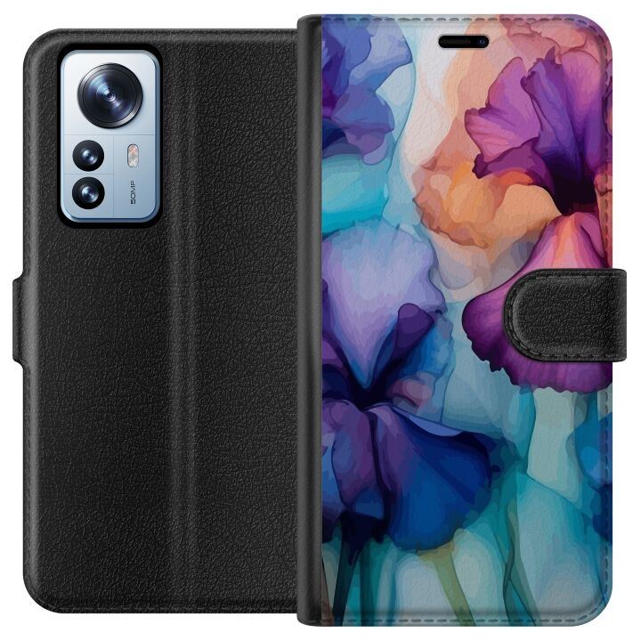 Wallet case for Xiaomi 12 Pro with Magical flowers design in the group SMARTPHONE & TABLETS / Phone cases / Xiaomi at TP E-commerce Nordic AB (A63902)