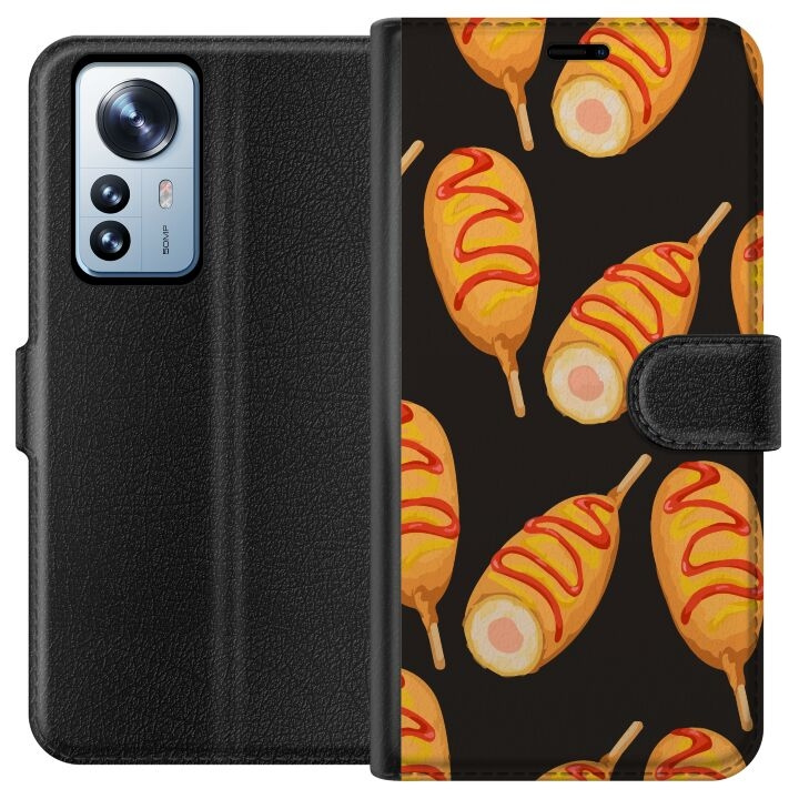 Wallet case for Xiaomi 12 Pro with Chicken drumstick design in the group SMARTPHONE & TABLETS / Phone cases / Xiaomi at TP E-commerce Nordic AB (A63908)