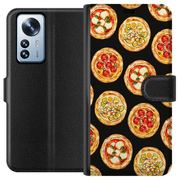 Wallet case for Xiaomi 12 Pro with Pizza design in the group SMARTPHONE & TABLETS / Phone cases / Xiaomi at TP E-commerce Nordic AB (A63912)