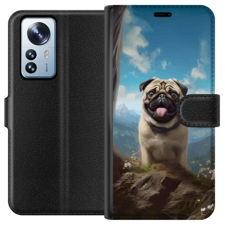 Wallet case for Xiaomi 12 Pro with Happy Dog design in the group SMARTPHONE & TABLETS / Phone cases / Xiaomi at TP E-commerce Nordic AB (A63917)