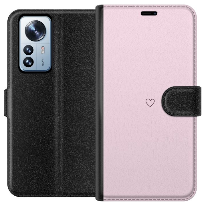 Wallet case for Xiaomi 12 Pro with Heart design in the group SMARTPHONE & TABLETS / Phone cases / Xiaomi at TP E-commerce Nordic AB (A63918)