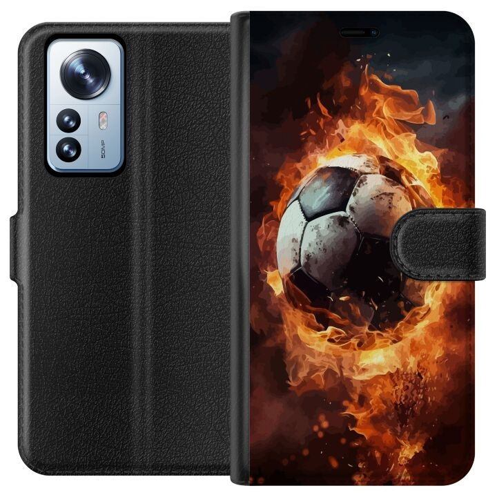 Wallet case for Xiaomi 12 Pro with Football design in the group SMARTPHONE & TABLETS / Phone cases / Xiaomi at TP E-commerce Nordic AB (A63920)