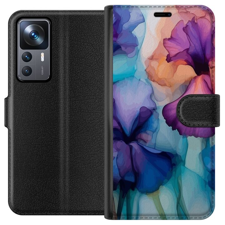 Wallet case for Xiaomi 12T with Magical flowers design in the group SMARTPHONE & TABLETS / Phone cases / Xiaomi at TP E-commerce Nordic AB (A63956)