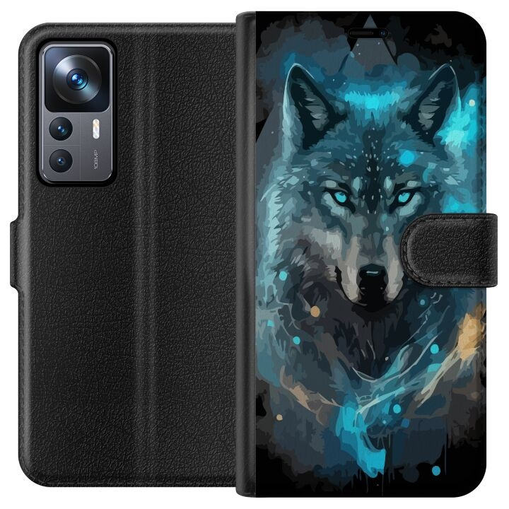 Wallet case for Xiaomi 12T with Wolf design in the group SMARTPHONE & TABLETS / Phone cases / Xiaomi at TP E-commerce Nordic AB (A63958)