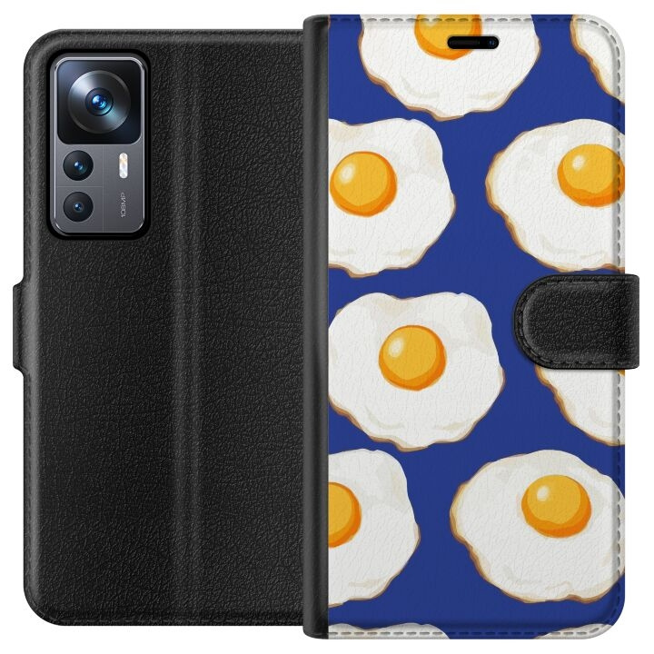 Wallet case for Xiaomi 12T with Fried eggs design in the group SMARTPHONE & TABLETS / Phone cases / Xiaomi at TP E-commerce Nordic AB (A63959)