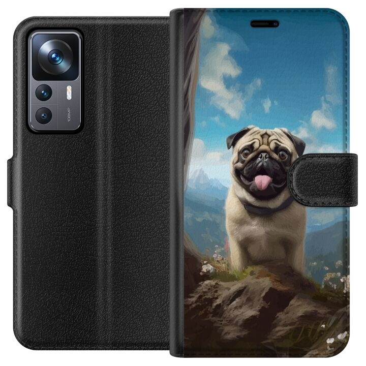 Wallet case for Xiaomi 12T with Happy Dog design in the group SMARTPHONE & TABLETS / Phone cases / Xiaomi at TP E-commerce Nordic AB (A63971)