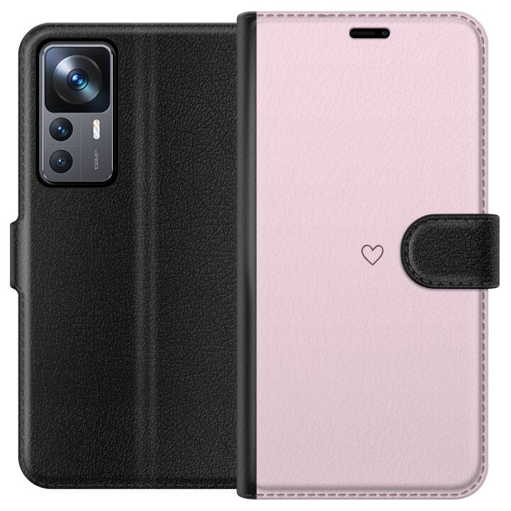 Wallet case for Xiaomi 12T with Heart design in the group SMARTPHONE & TABLETS / Phone cases / Xiaomi at TP E-commerce Nordic AB (A63972)