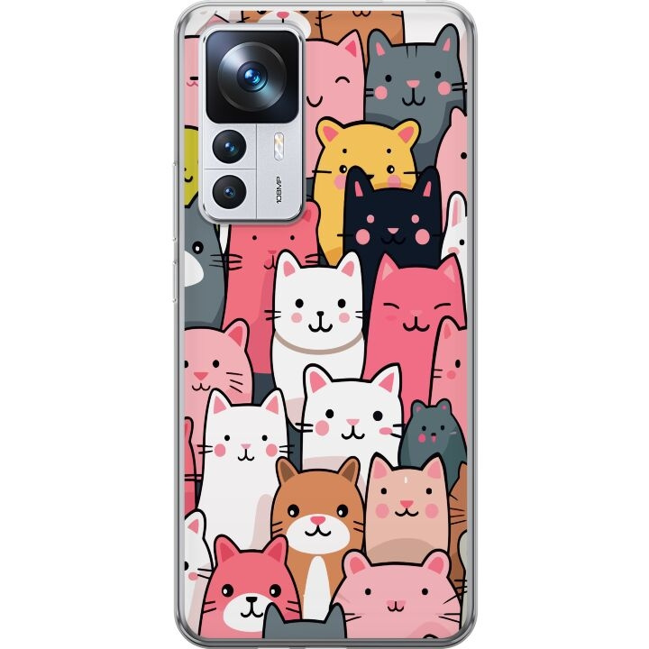 Mobile case for Xiaomi 12T with Cat pattern design in the group SMARTPHONE & TABLETS / Phone cases / Xiaomi at TP E-commerce Nordic AB (A63988)