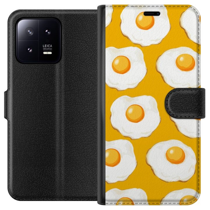 Wallet case for Xiaomi 13 with Fried egg design in the group SMARTPHONE & TABLETS / Phone cases / Xiaomi at TP E-commerce Nordic AB (A64063)