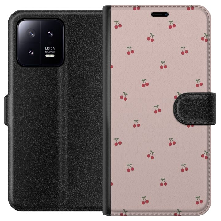 Wallet case for Xiaomi 13 with Cherry design in the group SMARTPHONE & TABLETS / Phone cases / Xiaomi at TP E-commerce Nordic AB (A64068)