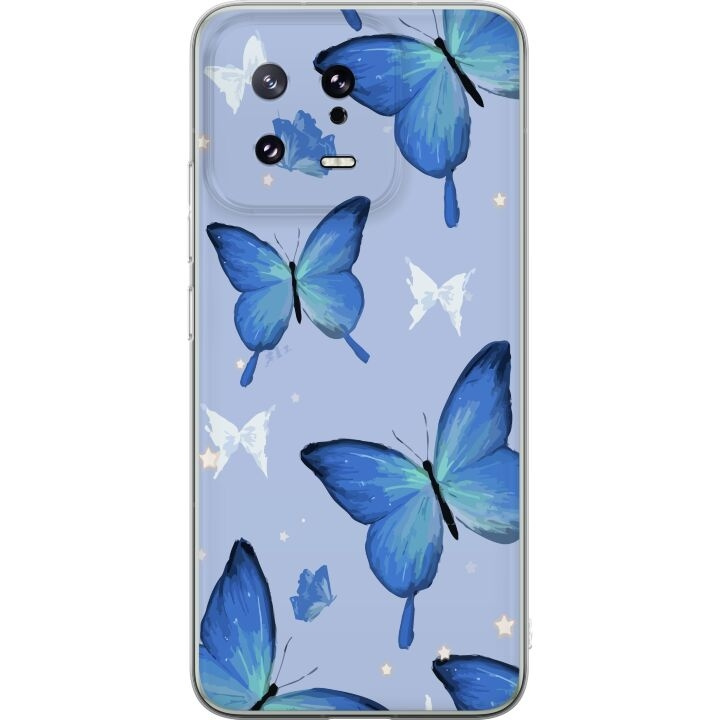 Mobile case for Xiaomi 13 with Blue butterflies design in the group SMARTPHONE & TABLETS / Phone cases / Xiaomi at TP E-commerce Nordic AB (A64104)