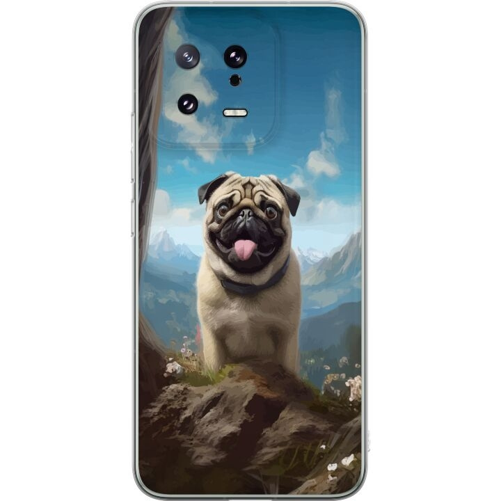 Mobile case for Xiaomi 13 with Happy Dog design in the group SMARTPHONE & TABLETS / Phone cases / Xiaomi at TP E-commerce Nordic AB (A64106)