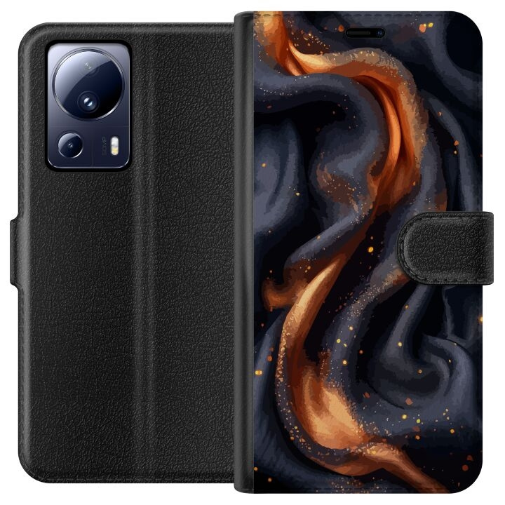 Wallet case for Xiaomi 13 Lite with Fiery silk design in the group SMARTPHONE & TABLETS / Phone cases / Xiaomi at TP E-commerce Nordic AB (A64116)