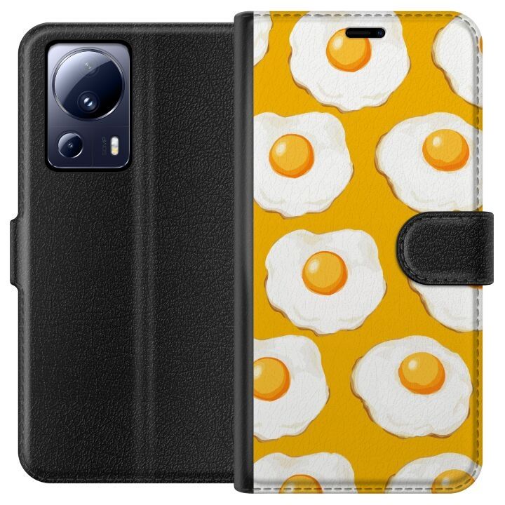 Wallet case for Xiaomi 13 Lite with Fried egg design in the group SMARTPHONE & TABLETS / Phone cases / Xiaomi at TP E-commerce Nordic AB (A64117)