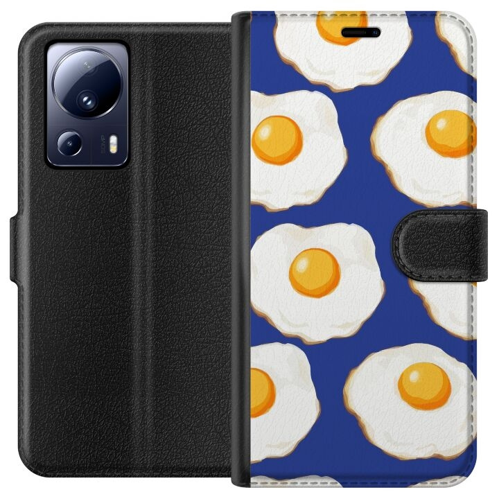 Wallet case for Xiaomi 13 Lite with Fried eggs design in the group SMARTPHONE & TABLETS / Phone cases / Xiaomi at TP E-commerce Nordic AB (A64121)