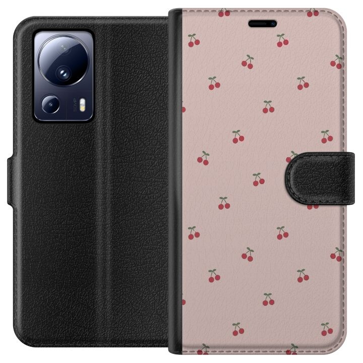 Wallet case for Xiaomi 13 Lite with Cherry design in the group SMARTPHONE & TABLETS / Phone cases / Xiaomi at TP E-commerce Nordic AB (A64122)