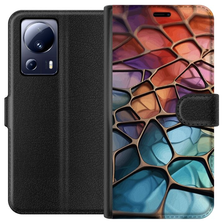 Wallet case for Xiaomi 13 Lite with Metallic pattern design in the group SMARTPHONE & TABLETS / Phone cases / Xiaomi at TP E-commerce Nordic AB (A64125)