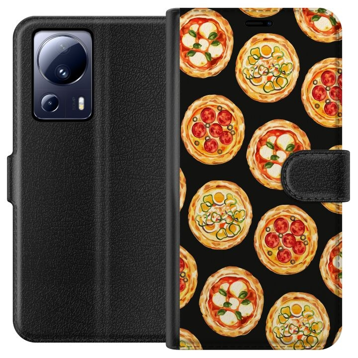 Wallet case for Xiaomi 13 Lite with Pizza design in the group SMARTPHONE & TABLETS / Phone cases / Xiaomi at TP E-commerce Nordic AB (A64128)