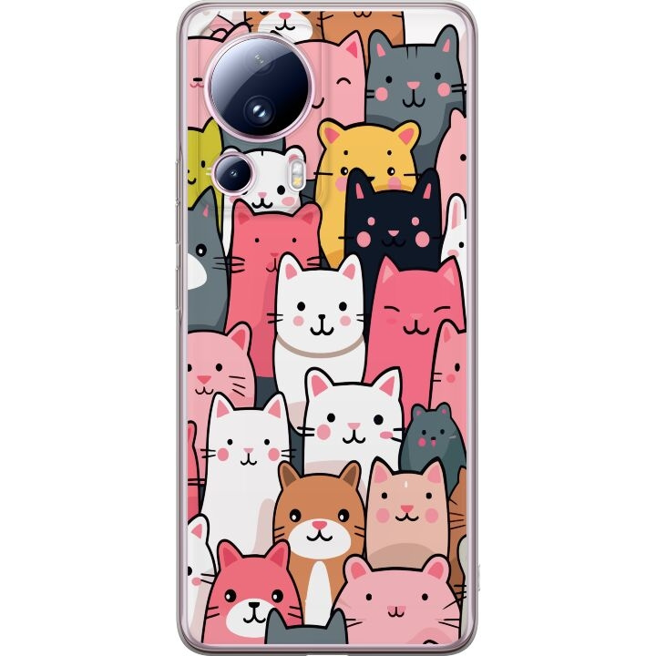 Mobile case for Xiaomi 13 Lite with Cat pattern design in the group SMARTPHONE & TABLETS / Phone cases / Xiaomi at TP E-commerce Nordic AB (A64150)