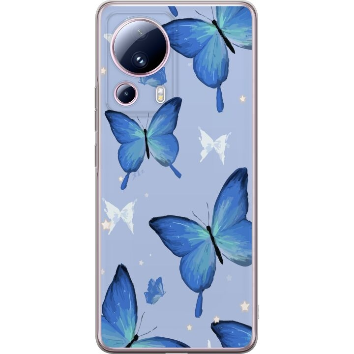 Mobile case for Xiaomi 13 Lite with Blue butterflies design in the group SMARTPHONE & TABLETS / Phone cases / Xiaomi at TP E-commerce Nordic AB (A64158)