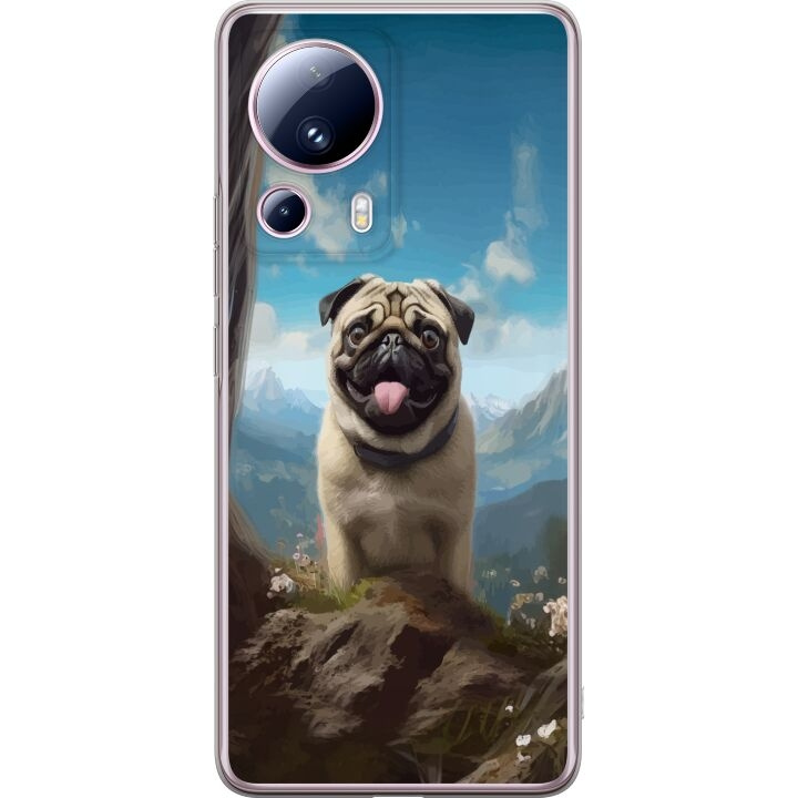 Mobile case for Xiaomi 13 Lite with Happy Dog design in the group SMARTPHONE & TABLETS / Phone cases / Xiaomi at TP E-commerce Nordic AB (A64160)