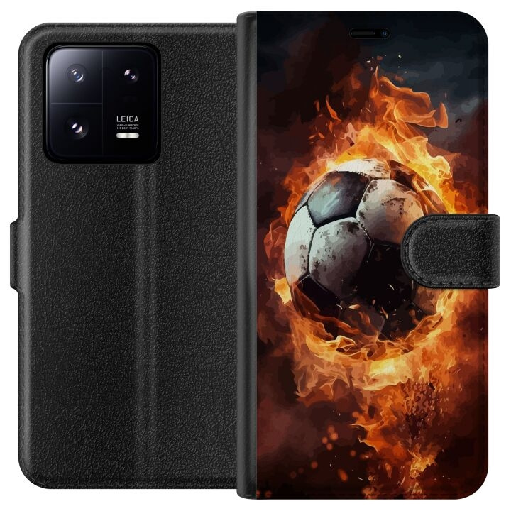 Wallet case for Xiaomi 13 Pro with Football design in the group SMARTPHONE & TABLETS / Phone cases / Xiaomi at TP E-commerce Nordic AB (A64190)