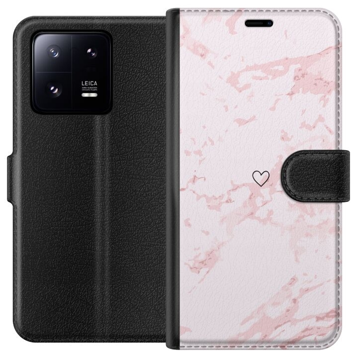 Wallet case for Xiaomi 13 Pro with Pink Heart design in the group SMARTPHONE & TABLETS / Phone cases / Xiaomi at TP E-commerce Nordic AB (A64192)