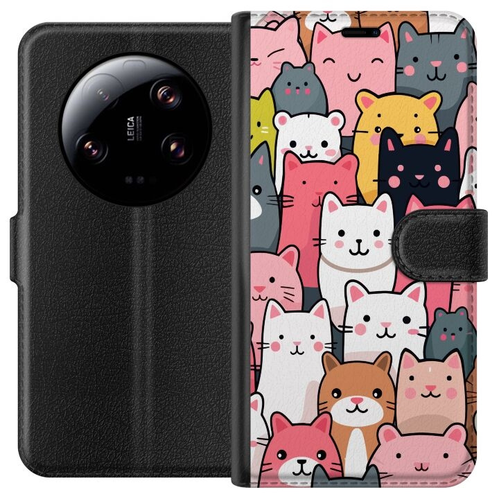 Wallet case for Xiaomi 13 Ultra with Cat pattern design in the group SMARTPHONE & TABLETS / Phone cases / Xiaomi at TP E-commerce Nordic AB (A64285)