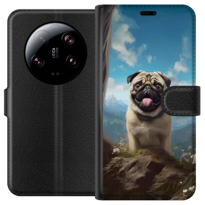 Wallet case for Xiaomi 13 Ultra with Happy Dog design in the group SMARTPHONE & TABLETS / Phone cases / Xiaomi at TP E-commerce Nordic AB (A64295)