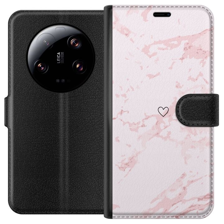 Wallet case for Xiaomi 13 Ultra with Pink Heart design in the group SMARTPHONE & TABLETS / Phone cases / Xiaomi at TP E-commerce Nordic AB (A64300)