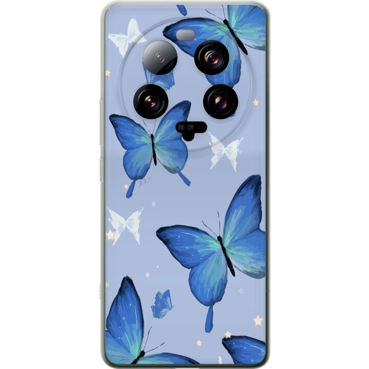 Mobile case for Xiaomi 13 Ultra with Blue butterflies design in the group SMARTPHONE & TABLETS / Phone cases / Xiaomi at TP E-commerce Nordic AB (A64320)