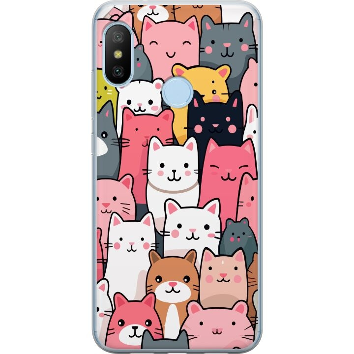 Mobile case for Xiaomi Mi A2 Lite with Cat pattern design in the group SMARTPHONE & TABLETS / Phone cases / Xiaomi at TP E-commerce Nordic AB (A64420)