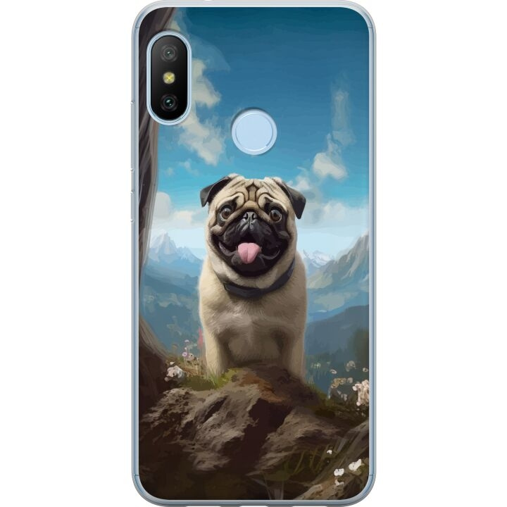 Mobile case for Xiaomi Mi A2 Lite with Happy Dog design in the group SMARTPHONE & TABLETS / Phone cases / Xiaomi at TP E-commerce Nordic AB (A64430)