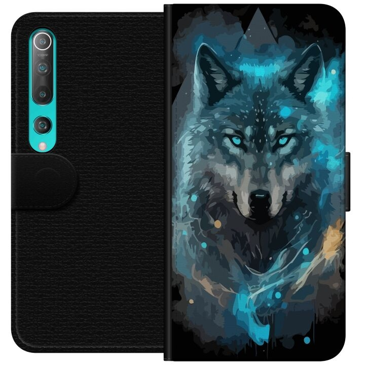 Wallet case for Xiaomi Mi 10 5G with Wolf design in the group SMARTPHONE & TABLETS / Phone cases / Xiaomi at TP E-commerce Nordic AB (A64444)