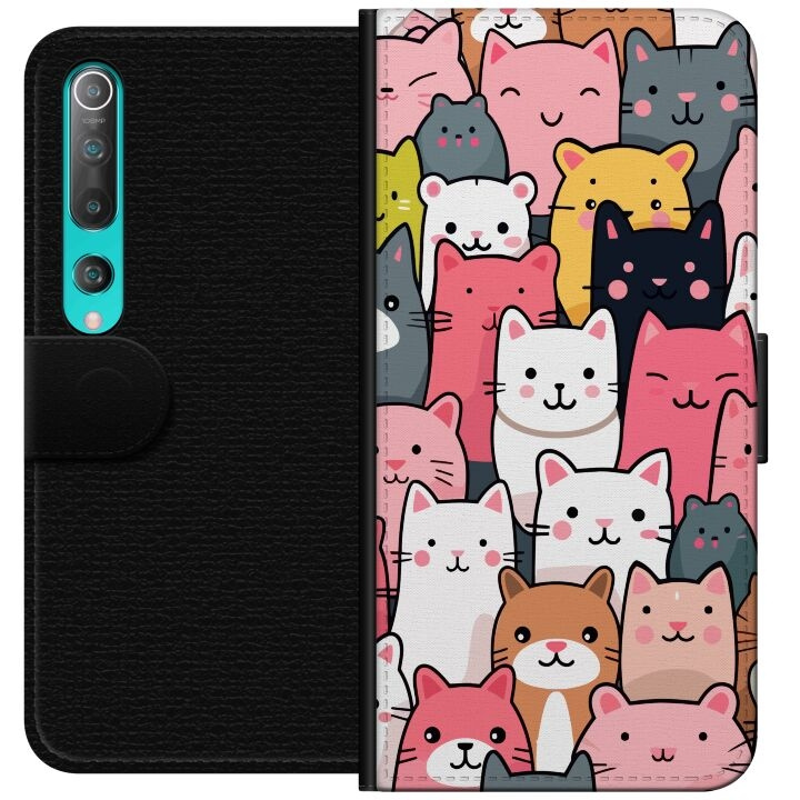 Wallet case for Xiaomi Mi 10 5G with Cat pattern design in the group SMARTPHONE & TABLETS / Phone cases / Xiaomi at TP E-commerce Nordic AB (A64447)