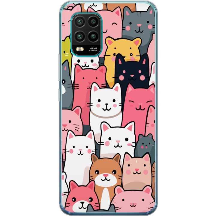 Mobile case for Xiaomi Mi 10 Lite 5G with Cat pattern design in the group SMARTPHONE & TABLETS / Phone cases / Xiaomi at TP E-commerce Nordic AB (A64528)