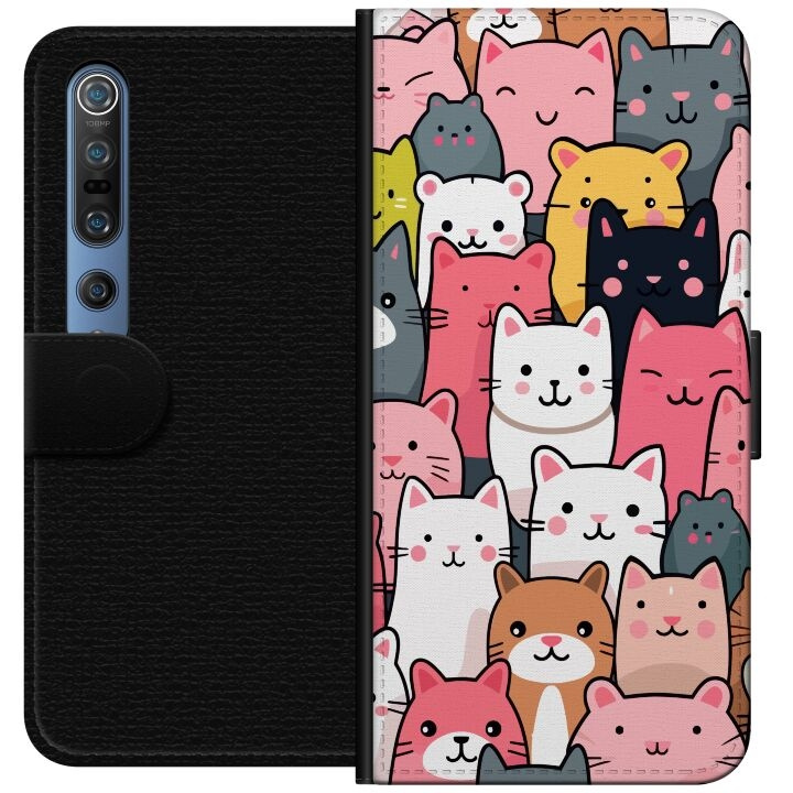 Wallet case for Xiaomi Mi 10 Pro 5G with Cat pattern design in the group SMARTPHONE & TABLETS / Phone cases / Xiaomi at TP E-commerce Nordic AB (A64555)