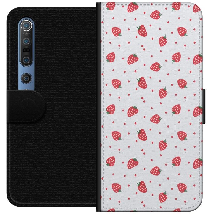 Wallet case for Xiaomi Mi 10 Pro 5G with Strawberries design in the group SMARTPHONE & TABLETS / Phone cases / Xiaomi at TP E-commerce Nordic AB (A64564)