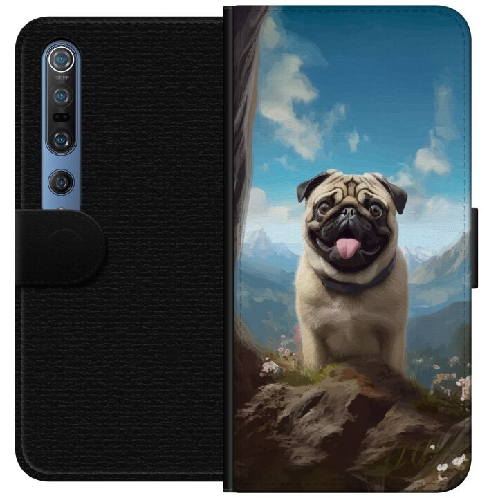 Wallet case for Xiaomi Mi 10 Pro 5G with Happy Dog design in the group SMARTPHONE & TABLETS / Phone cases / Xiaomi at TP E-commerce Nordic AB (A64565)