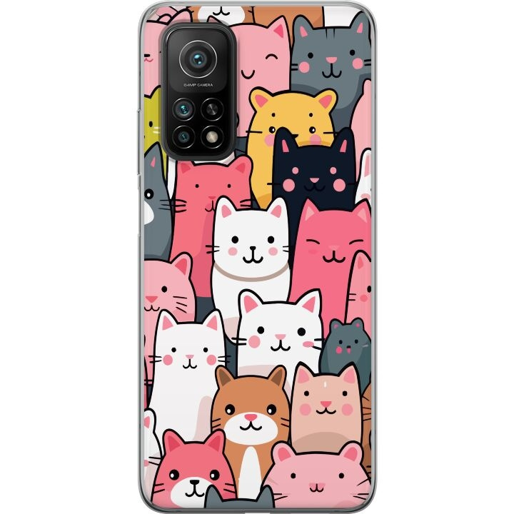 Mobile case for Xiaomi Mi 10T 5G with Cat pattern design in the group SMARTPHONE & TABLETS / Phone cases / Xiaomi at TP E-commerce Nordic AB (A64636)