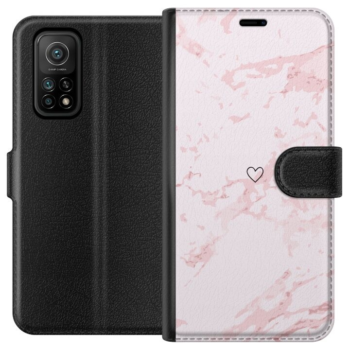 Wallet case for Xiaomi Mi 10T Pro 5G with Pink Heart design in the group SMARTPHONE & TABLETS / Phone cases / Xiaomi at TP E-commerce Nordic AB (A64705)