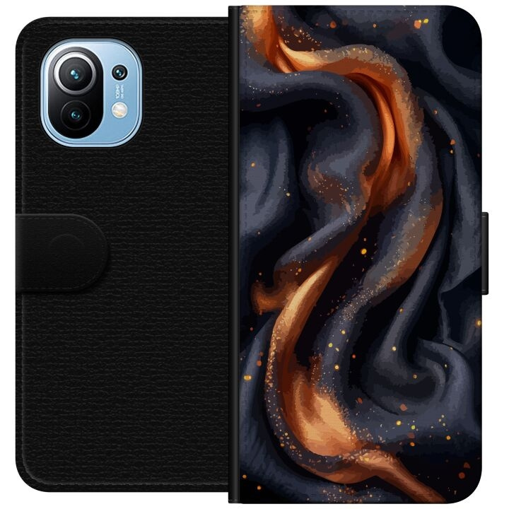 Wallet case for Xiaomi Mi 11 with Fiery silk design in the group SMARTPHONE & TABLETS / Phone cases / Xiaomi at TP E-commerce Nordic AB (A64737)