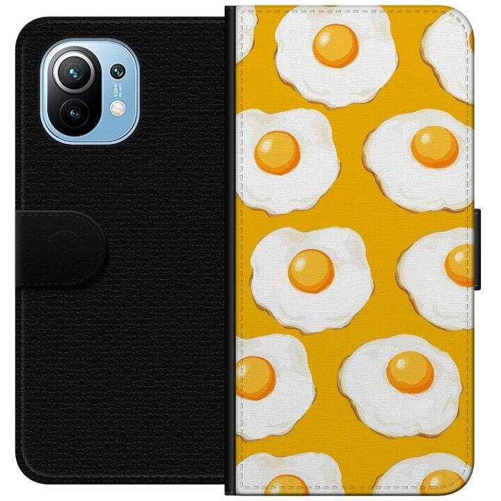 Wallet case for Xiaomi Mi 11 with Fried egg design in the group SMARTPHONE & TABLETS / Phone cases / Xiaomi at TP E-commerce Nordic AB (A64738)