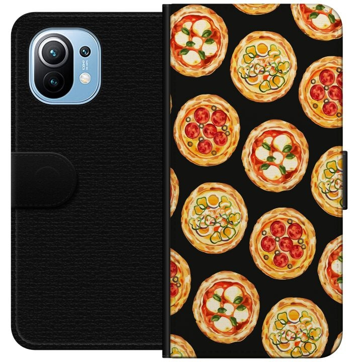 Wallet case for Xiaomi Mi 11 with Pizza design in the group SMARTPHONE & TABLETS / Phone cases / Xiaomi at TP E-commerce Nordic AB (A64749)