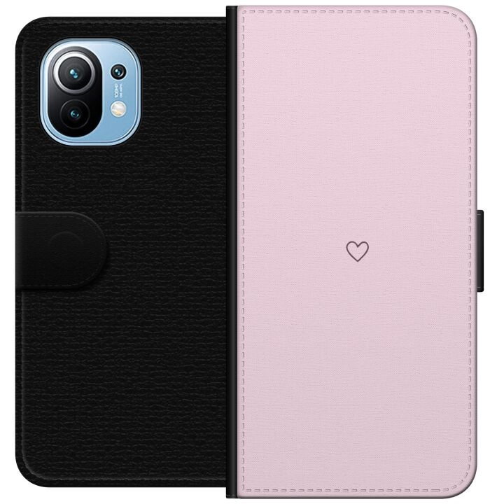 Wallet case for Xiaomi Mi 11 with Heart design in the group SMARTPHONE & TABLETS / Phone cases / Xiaomi at TP E-commerce Nordic AB (A64755)