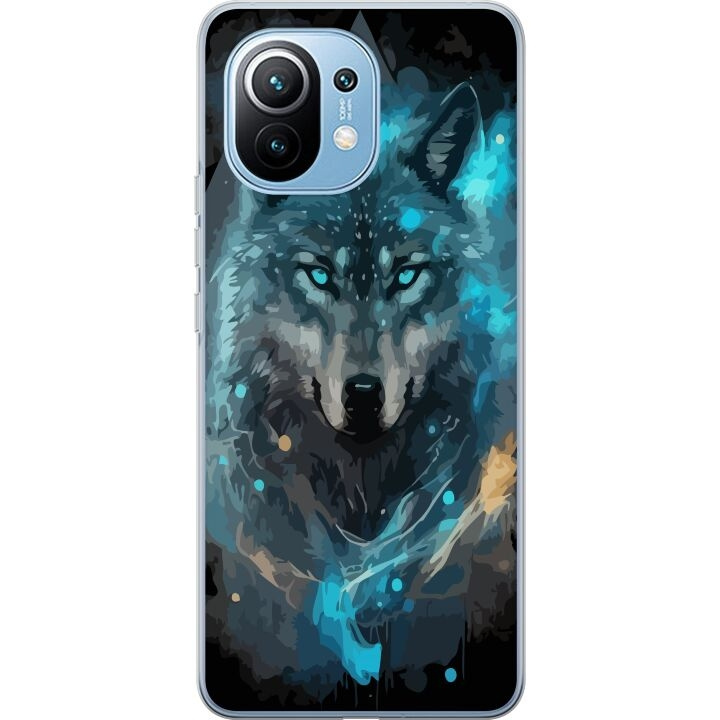 Mobile case for Xiaomi Mi 11 with Wolf design in the group SMARTPHONE & TABLETS / Phone cases / Xiaomi at TP E-commerce Nordic AB (A64768)