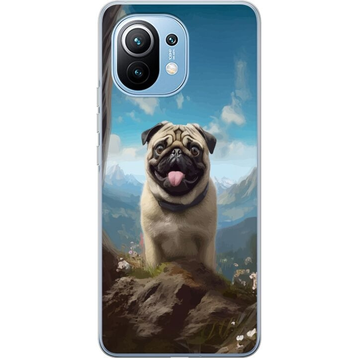 Mobile case for Xiaomi Mi 11 with Happy Dog design in the group SMARTPHONE & TABLETS / Phone cases / Xiaomi at TP E-commerce Nordic AB (A64781)