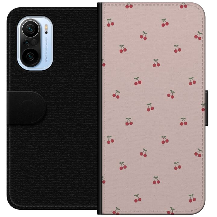 Wallet case for Xiaomi Mi 11i with Cherry design in the group SMARTPHONE & TABLETS / Phone cases / Xiaomi at TP E-commerce Nordic AB (A64797)